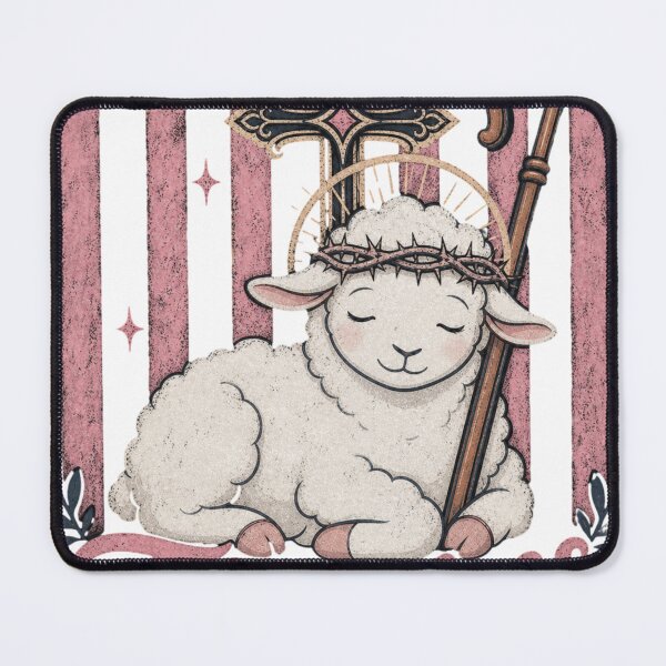 Item preview, Peaceful Lamb Thorny Wreath Spiritual Art designed and sold by Tsugraf Designs.