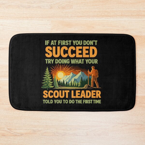 Item preview, Try Doing What Your Scout Leader Told You - Retro Camping Art designed and sold by BendyBeasts.
