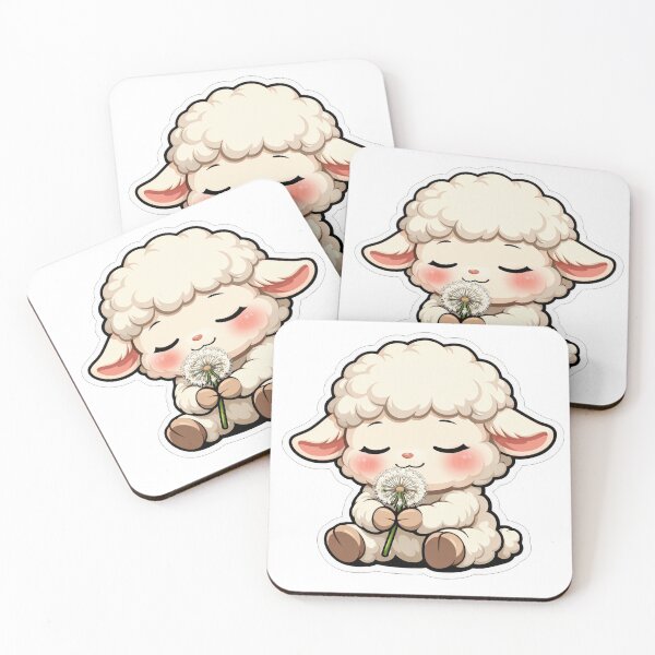 Item preview, Cute Little Sheep Holding A Dandelion Flower designed and sold by Owcomm.