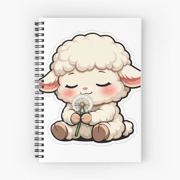 Item preview, Cute Little Sheep Holding A Dandelion Flower designed and sold by Owcomm.