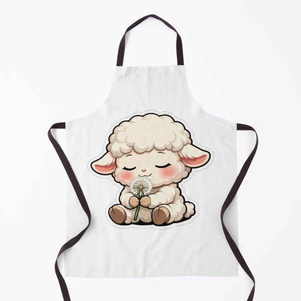 Item preview, Cute Little Sheep Holding A Dandelion Flower designed and sold by Owcomm.