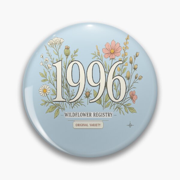 Item preview, 1996 Wildflower Registry Botanical Birthday Gift for Women designed and sold by POD DYNASTY | Original Print On Demand T-Shirt Graphics.