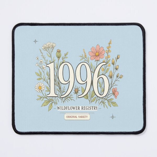 Item preview, 1996 Wildflower Registry Botanical Birthday Gift for Women designed and sold by POD DYNASTY | Original Print On Demand T-Shirt Graphics.
