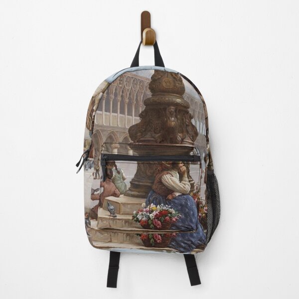 Item preview, Children feeding pigeons in Venice designed and sold by SharonTheFirst.