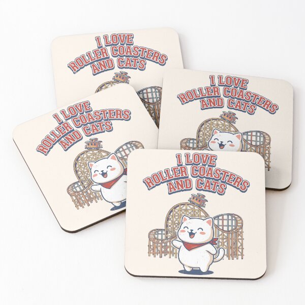 Item preview, I Love Rollercoasters And Cats designed and sold by legendaryskins.