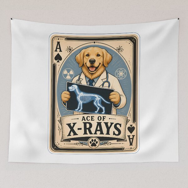 Item preview, Ace of X-Rays – Funny Veterinary Radiology Playing Card Design designed and sold by Bettybee00.