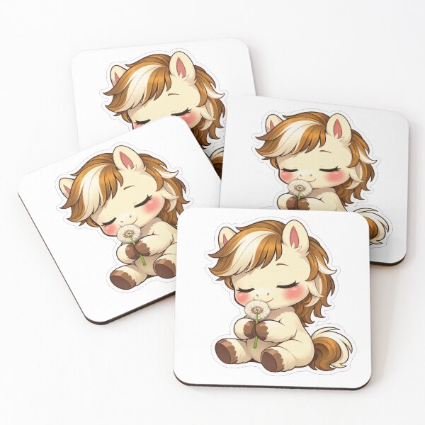 Item preview, Cute Baby Horse Smelling Dandelion Flower designed and sold by Owcomm.