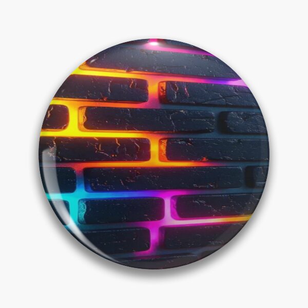 Item preview, Future Energy in Your Pocket, Rainbow Neon Brick Wall - Electric Cyberpunk Design designed and sold by RAYBIL.