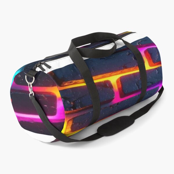 Item preview, Future Energy in Your Pocket, Rainbow Neon Brick Wall - Electric Cyberpunk Design designed and sold by RAYBIL.