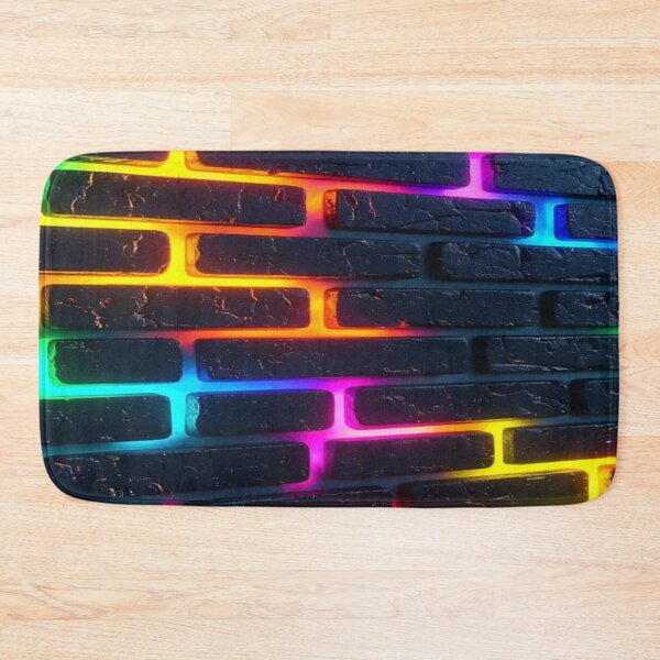 Item preview, Future Energy in Your Pocket, Rainbow Neon Brick Wall - Electric Cyberpunk Design designed and sold by RAYBIL.