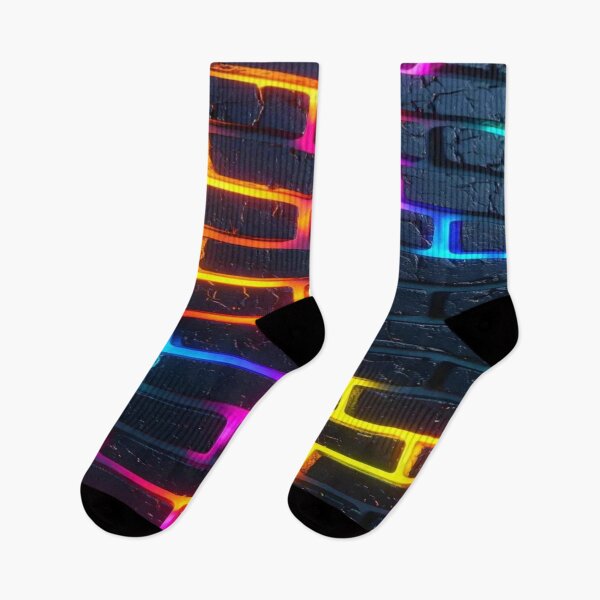 Item preview, Future Energy in Your Pocket, Rainbow Neon Brick Wall - Electric Cyberpunk Design designed and sold by RAYBIL.