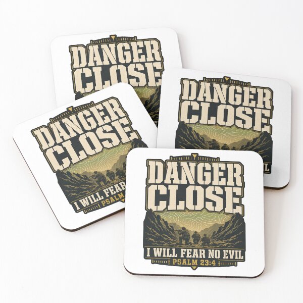 Item preview, Danger Close – Psalm 23:4 Christian Military Graphic designed and sold by HenryJames, LLC.
