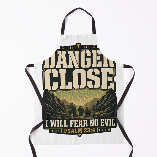 Item preview, Danger Close – Psalm 23:4 Christian Military Graphic designed and sold by HenryJames, LLC.