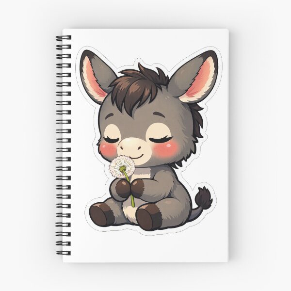 Item preview, Cute Baby Donkey Smelling A Dandelion designed and sold by Owcomm.