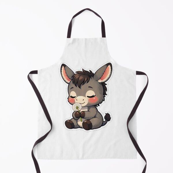 Item preview, Cute Baby Donkey Smelling A Dandelion designed and sold by Owcomm.