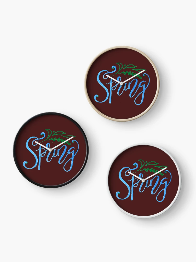 Thumbnail 3 of 4, Clock, Spring Hand-Lettered Typography designed and sold by Creatby7030.