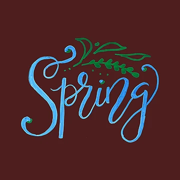 Artwork thumbnail, Spring Hand-Lettered Typography by Creatby7030