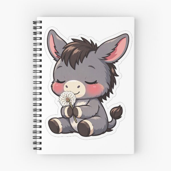 Item preview, Cute Baby Donkey Sniffing Dandelion Flower designed and sold by Owcomm.