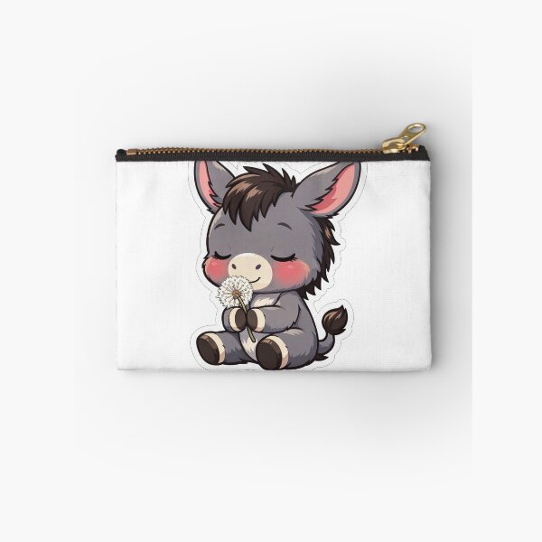 Item preview, Cute Baby Donkey Sniffing Dandelion Flower designed and sold by Owcomm.