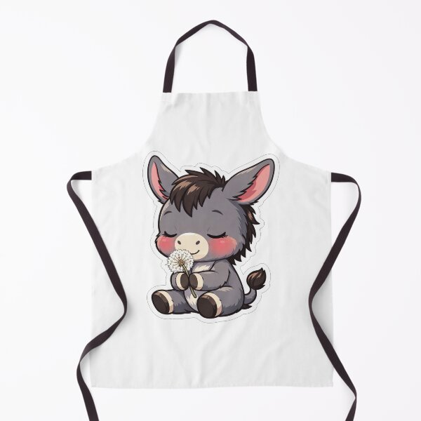 Item preview, Cute Baby Donkey Sniffing Dandelion Flower designed and sold by Owcomm.