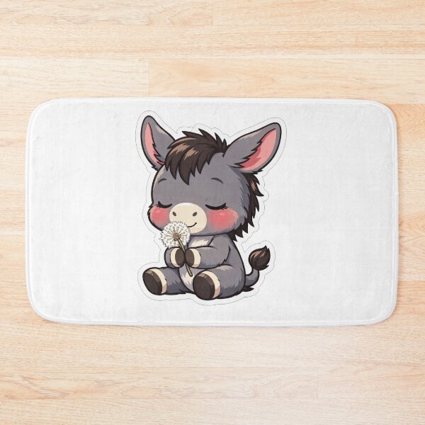 Item preview, Cute Baby Donkey Sniffing Dandelion Flower designed and sold by Owcomm.