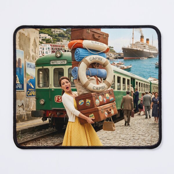 Item preview, Visit Capri 1957 - Vintage Italian Travel Poster designed and sold by RAMIX-Y2K.