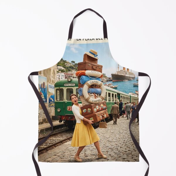 Item preview, Visit Capri 1957 - Vintage Italian Travel Poster designed and sold by RAMIX-Y2K.