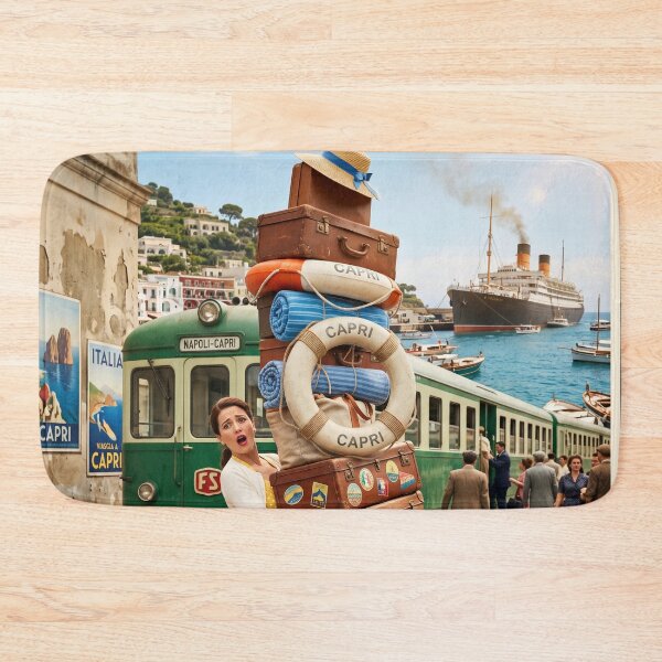 Item preview, Visit Capri 1957 - Vintage Italian Travel Poster designed and sold by RAMIX-Y2K.