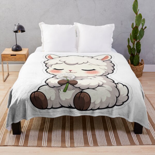 Item preview, Cute Fluffy Sheep Holding A Dandelion designed and sold by Owcomm.