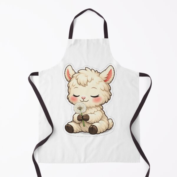 Item preview, Cute Kawaii Baby Alpaca Sniffing Dandelion designed and sold by Owcomm.