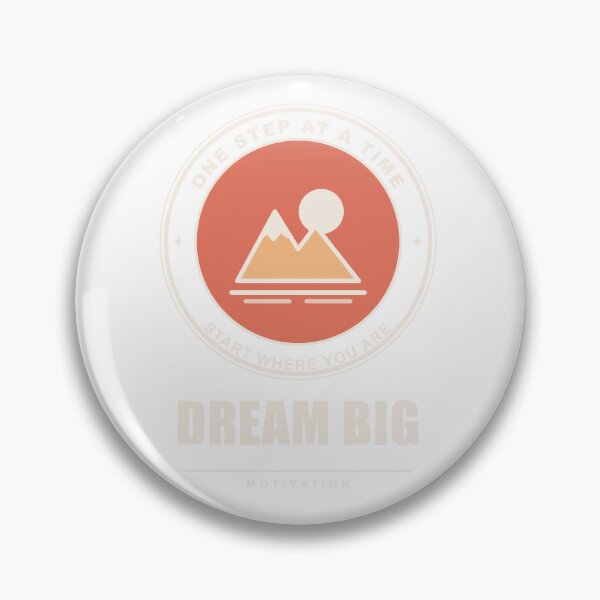 Item preview, Dream Big — Vintage Motivation Pin designed and sold by AGHstore.