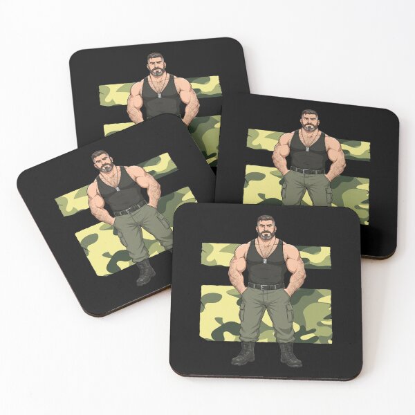 Item preview, Military Daddy Bear | Gay Bear Pride Illustration designed and sold by BrokenLabel.