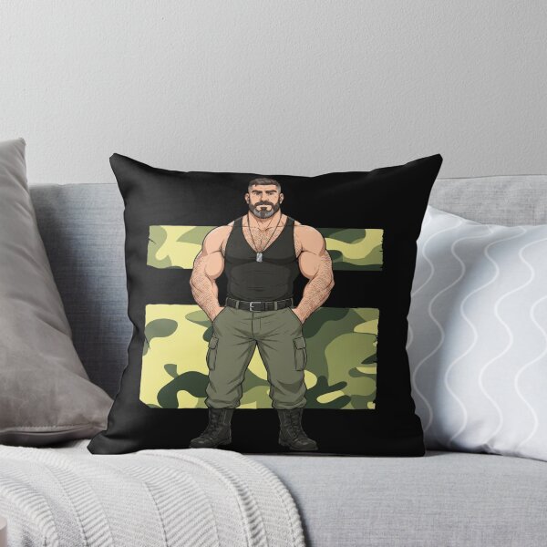 Item preview, Military Daddy Bear | Gay Bear Pride Illustration designed and sold by BrokenLabel.