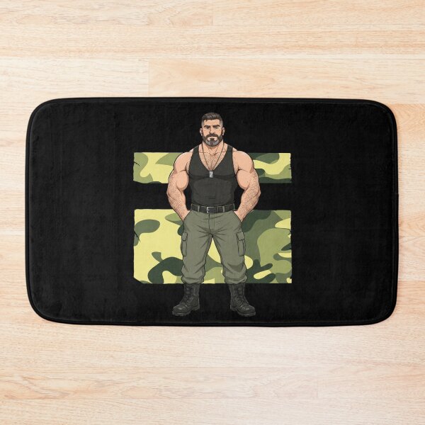 Item preview, Military Daddy Bear | Gay Bear Pride Illustration designed and sold by BrokenLabel.