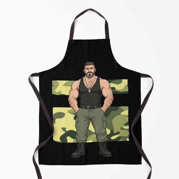 Item preview, Military Daddy Bear | Gay Bear Pride Illustration designed and sold by BrokenLabel.