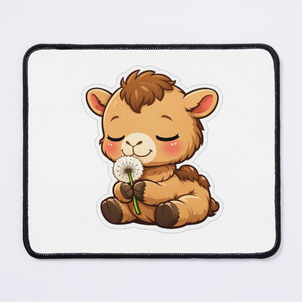 Item preview, Cute Baby Camel Sniffing Dandelion Flower designed and sold by Owcomm.