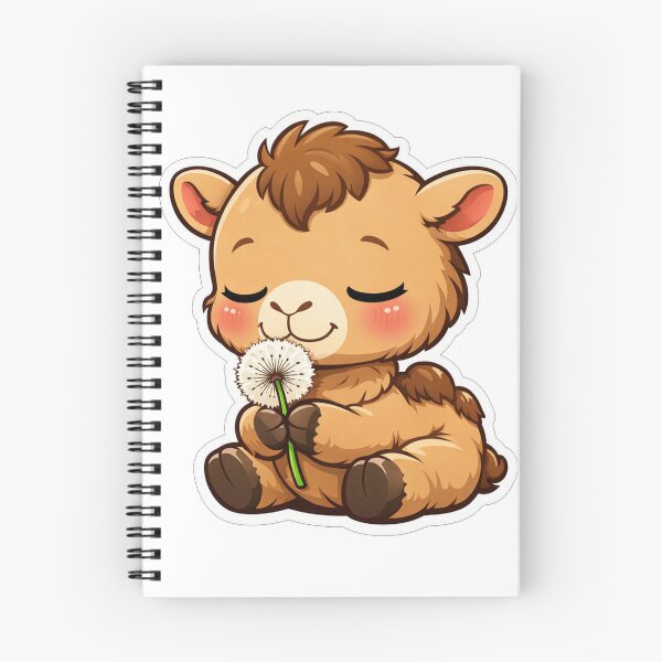 Item preview, Cute Baby Camel Sniffing Dandelion Flower designed and sold by Owcomm.