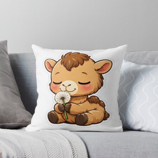 Item preview, Cute Baby Camel Sniffing Dandelion Flower designed and sold by Owcomm.