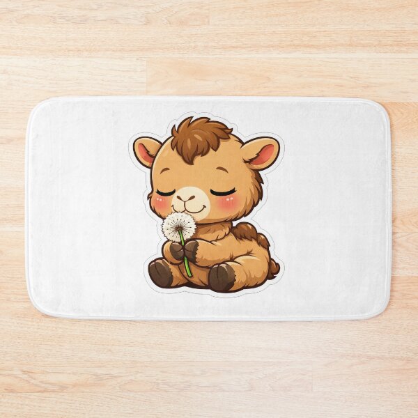 Item preview, Cute Baby Camel Sniffing Dandelion Flower designed and sold by Owcomm.