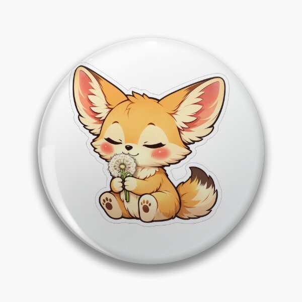 Item preview, Cute Fennec Fox Smelling Dandelion Flower designed and sold by Owcomm.