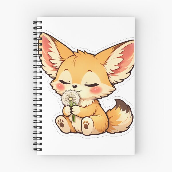 Item preview, Cute Fennec Fox Smelling Dandelion Flower designed and sold by Owcomm.