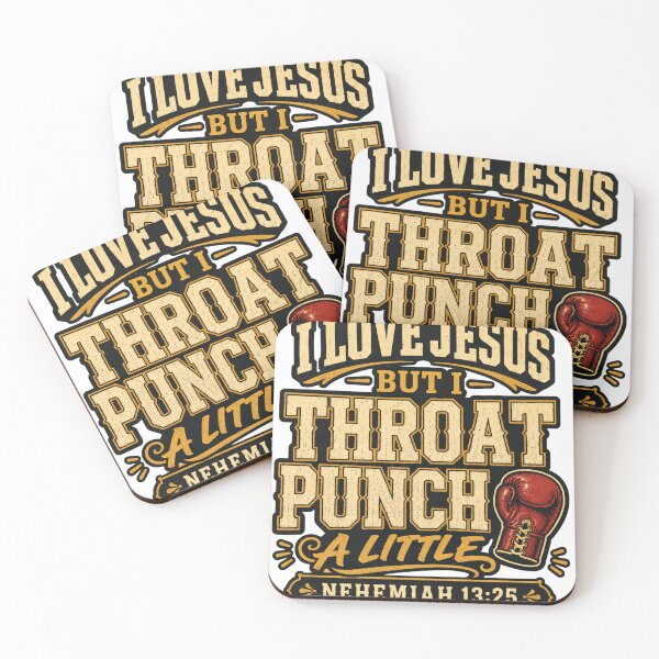 Item preview, Title: I Love Jesus but I Throat Punch a Little designed and sold by HenryJames, LLC.