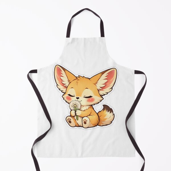 Item preview, Cute Fennec Fox Smelling Dandelion Flower designed and sold by Owcomm.