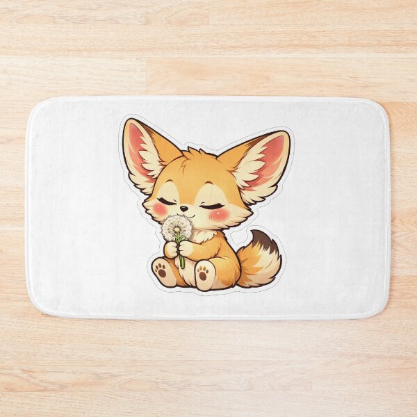 Item preview, Cute Fennec Fox Smelling Dandelion Flower designed and sold by Owcomm.