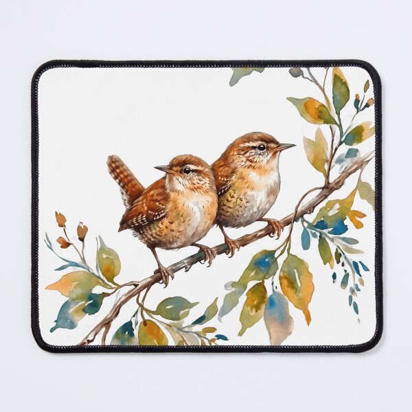 Item preview, Beautiful Autumn Wren Watercolor Print designed and sold by laughingshirts.