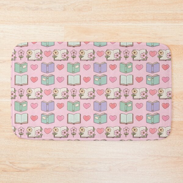 Item preview, Book pink shelf flowers pattern designed and sold by Irenuccia.