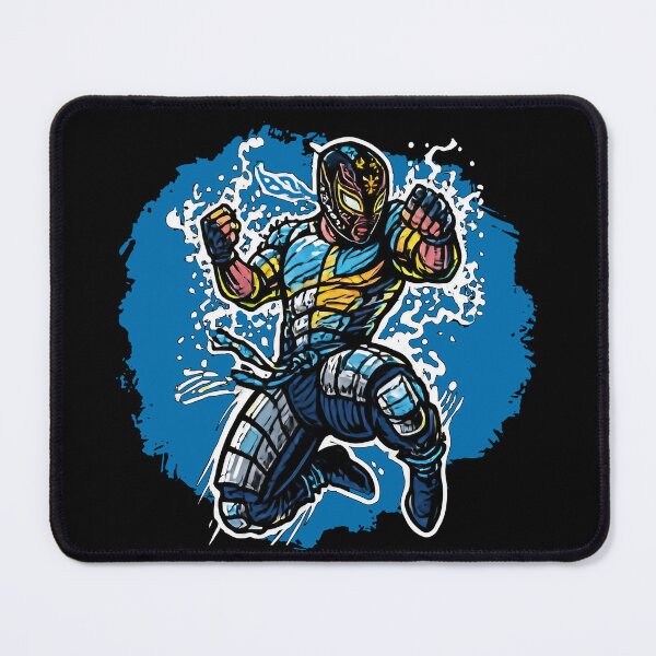 Item preview, Cyberpunk Luchador Art | Sci-Fi Anime Wrestler Blu-Dreme Design designed and sold by Coder-T.