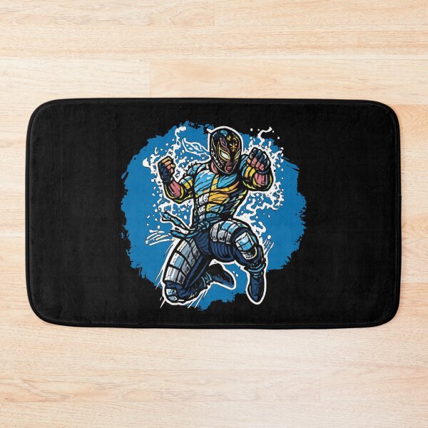 Item preview, Cyberpunk Luchador Art | Sci-Fi Anime Wrestler Blu-Dreme Design designed and sold by Coder-T.