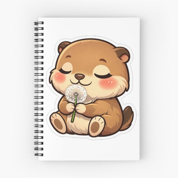 Item preview, Cute Little Otter Holding A Dandelion designed and sold by Owcomm.