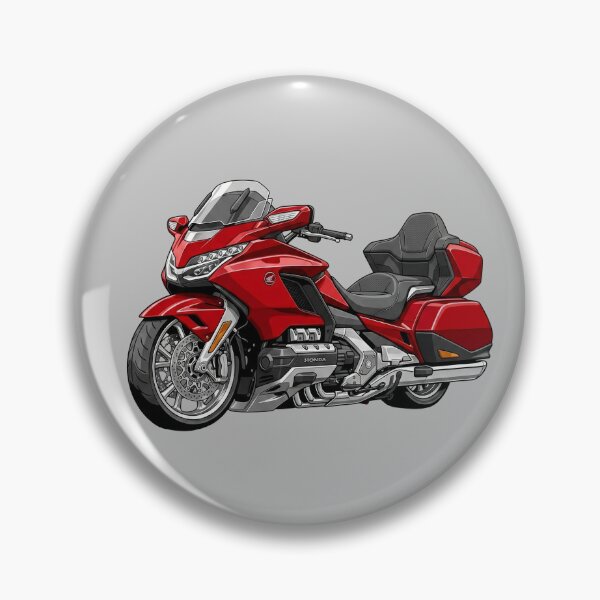 Item preview, Red Honda Gold Wing Tour Luxury Touring Motorcycle Illustration designed and sold by Motorline44.